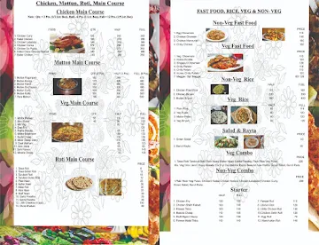 Indian Craves menu 