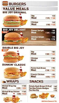 Dunkin' menu 1