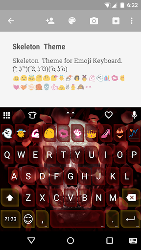 Skeleton Emoji Keyboard Theme