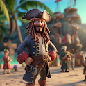 Icon Pirate Polygon Caribbean Sea