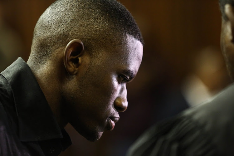 Sandile Mantsoe appears at the South Gauteng High Court for sentencing proceedings on May 3 2018. Mantsoe was found guilty for the murder of his girlfriend Karabo Mokoena.