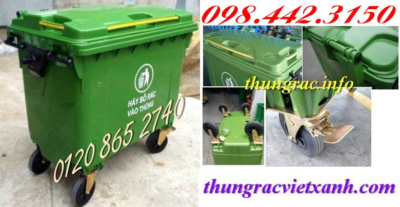 Thùng rác nhựa 660 lít