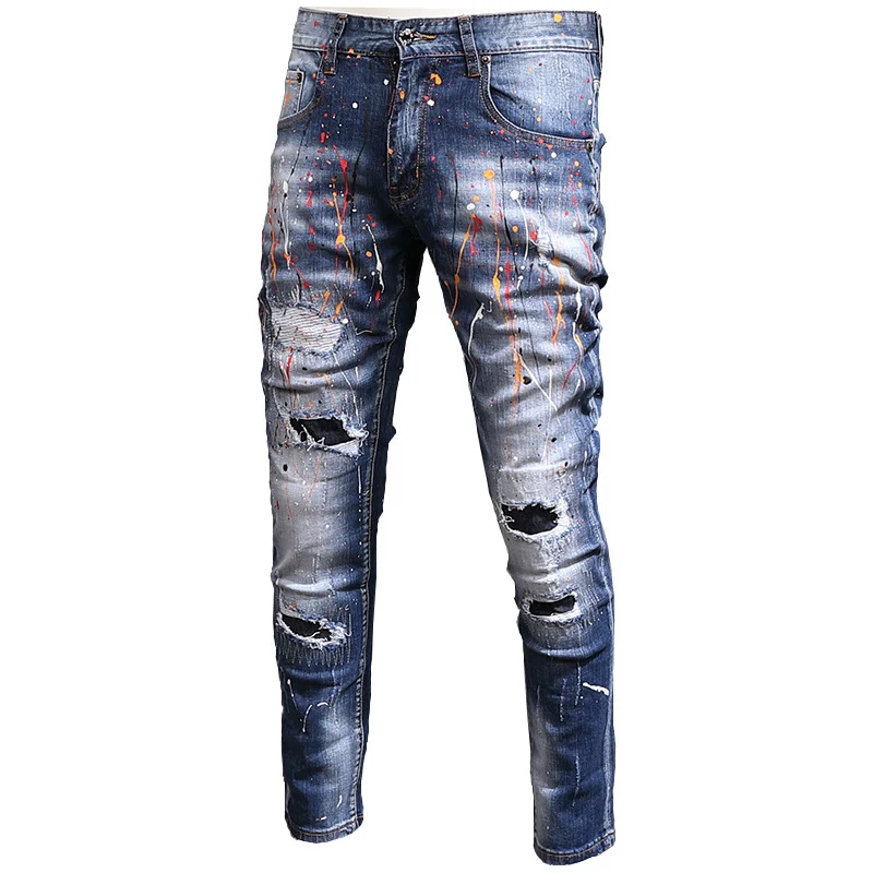 Hoog-elastische jeans met kleurmatch stof, voor een perfecte pasvorm en superieur comfort, ideaal voor dagelijks gebruik.