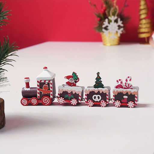 Title 2, Wooden Train Christmas Decorations Childrens G...