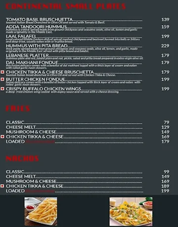 Adda126 Cafe & Kitchen menu 