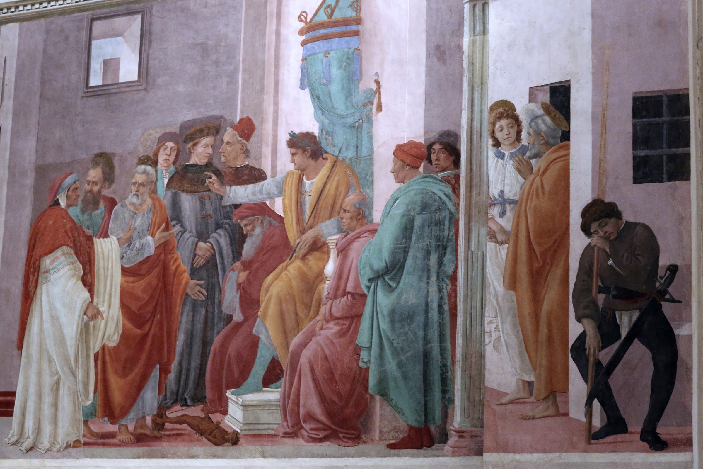 Filippino Lippi, Disputa di Simon Mago e San Pietro liberato dal carcere, 1481-82, Cappella Brancacci, Santa Maria del Carmine, Firenze