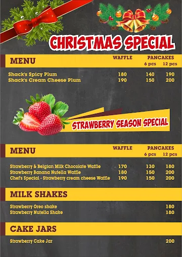 Waffle Shack menu 