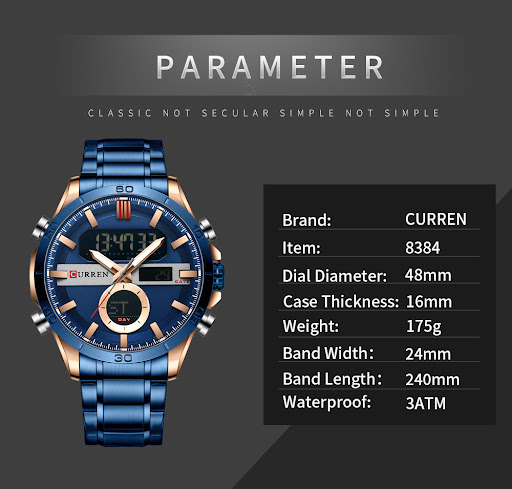 Title 2, Mens Dual Movement Quartz Electronic Sports Wa...