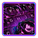 تنزيل Neon Violet Flower Keyboard Theme التثبيت أحدث APK تنزيل