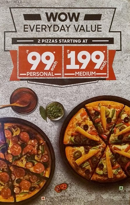 Pizza Hut menu 