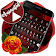 Dark Red Typing Keyboard icon