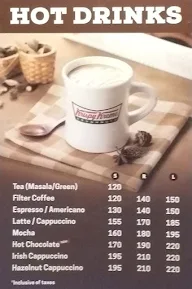 Krispy Kreme menu 1