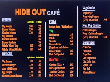 Hide Out Cafe menu 