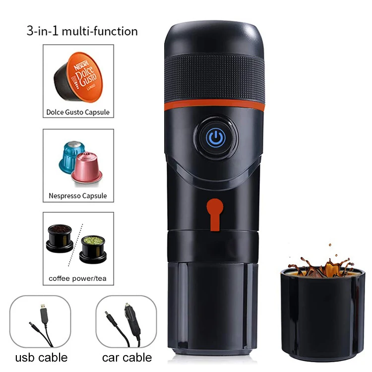 Title 1, Draagbare capsule koffiemachine voor in de auto...