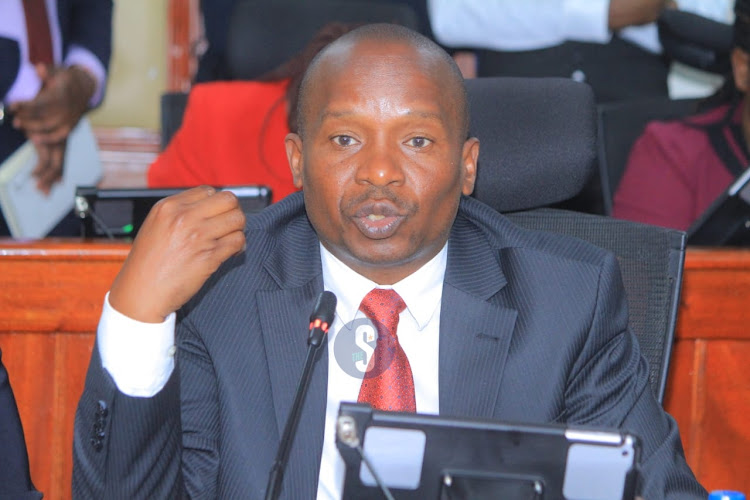 Interior cabinet secretary Kithure Kindiki answers questions when he appeared before the National cohesion and equal opportunity committee in parliament on September 29,.2023