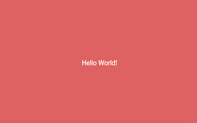 Hello World chrome extension