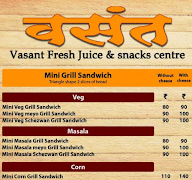 Vasant Fresh Juice & Snacks Centre menu 5