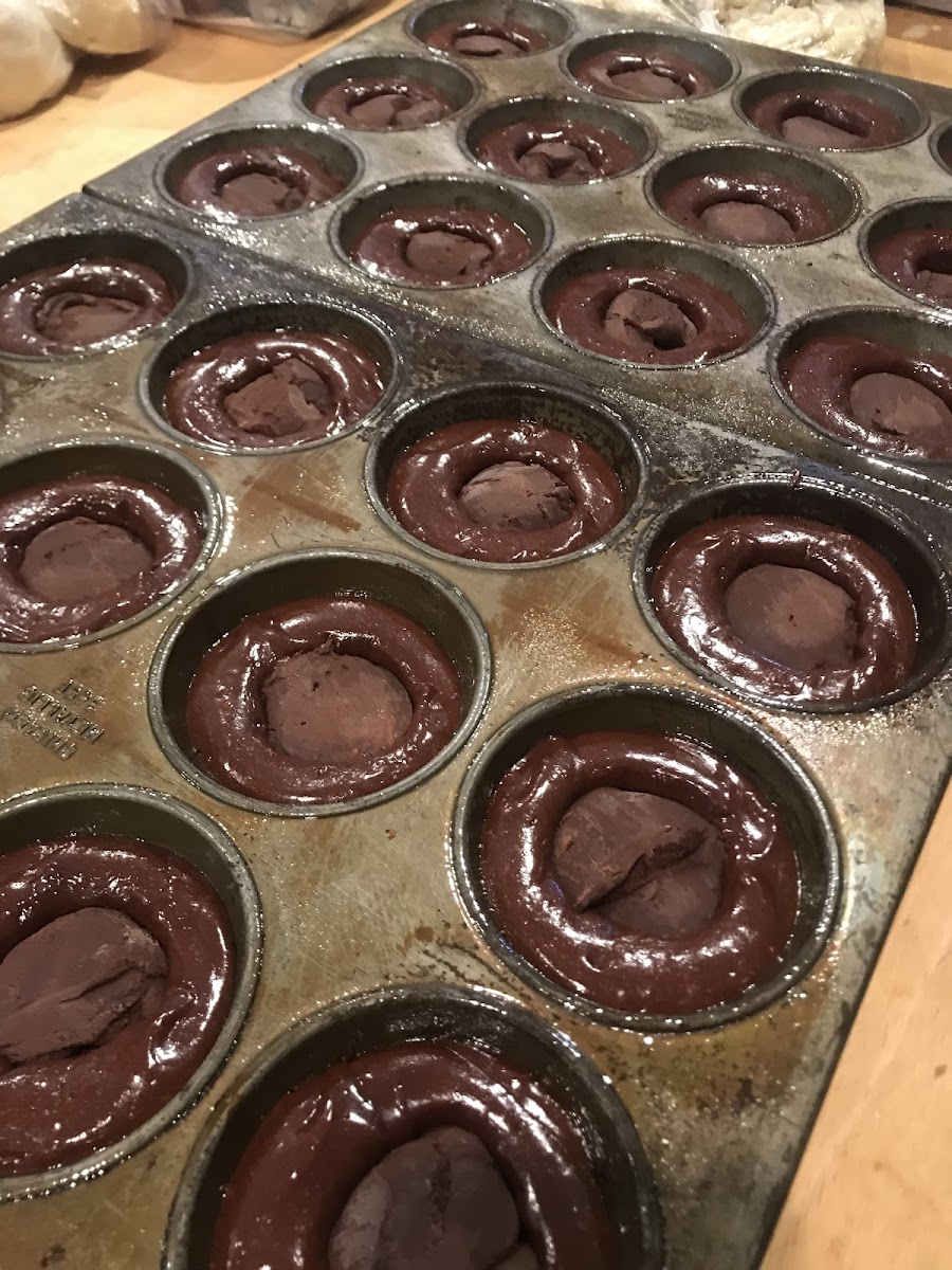 Molten Lava Cakes are one of our most pupular GF items. We make and sell over 30 of these each week. They can be served as is or warmed up so the “lava” oozes out. Come in and get yours today!