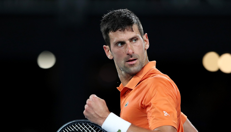 Serbia's Novak Djokovic competes against Sebastian Korda of the US during day eight of the 2023 Adelaide International at Memorial Drive on January 8 2023. Picture: SARAH REED/GETTY IMAGES