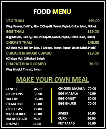 Thali Express By Pooja menu 