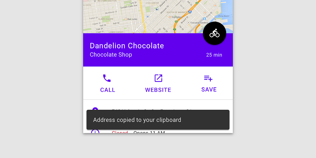 Snackbars - Material Design