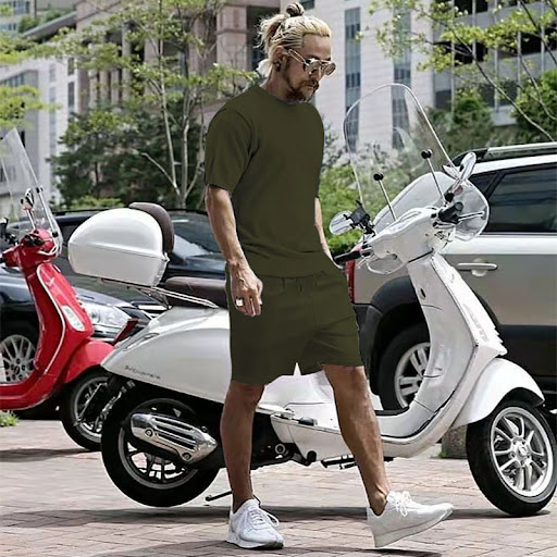 Title 8, Mens Running Loose Casual Vacation Two-piece S...