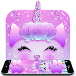 Cover Image of Download Galaxy Cute Unicorn Glitter Theme 1.1.6 APK