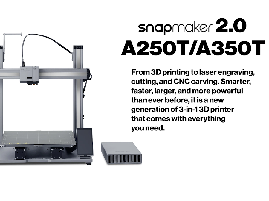 Snapmaker 2.0 A350T Modular All-in-One 3D Printer and Enclosure