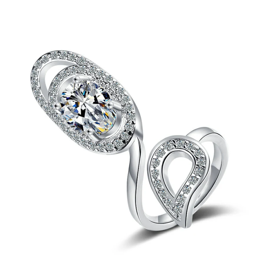 Creatieve Diamanten Open Ring voor Vrouwen, Modieus en Elegant, Stijlvolle Sieraden, Perfect Cadeau