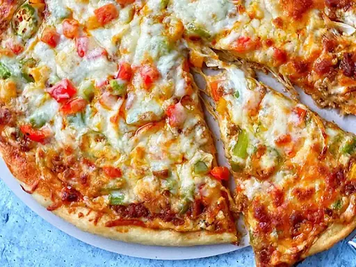 Chicken Cheesy Cheese Burst Pizza