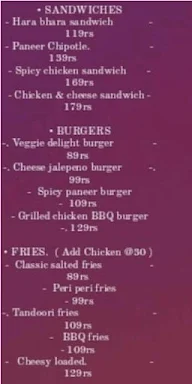 The Shake Lab menu 2