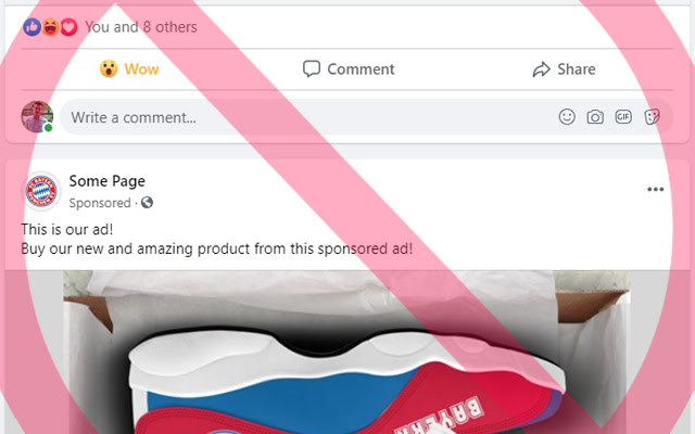 Facebook "Sponsored" Ads Blocker