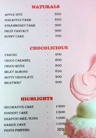 Temptations The Cake Shop menu 2