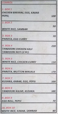 Moghal Biryani menu 1