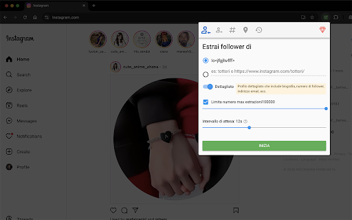 Growman: Estrattore di email IG