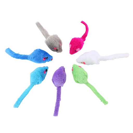 Cartoon Pet Cat Toy Stick Feather Rod Mouse Toy With Mini Bell Cat Catcher Teaser Interactive Cat Toy Random Color Pet S