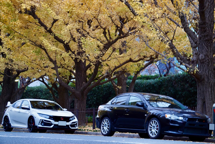 シビックタイプRの神宮外苑いちょう並木と愛車✨・今が見頃！・見た事あるシビック？に関するカスタム事例の投稿画像6枚目
