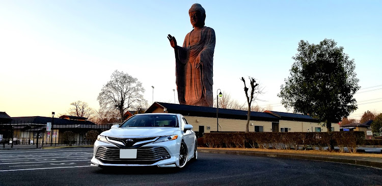 カムリのめざせPickupcars・牛久大仏・夕日に染まる・みなさんに感謝・一日も早い終息を願って❗️に関するカスタム事例の投稿画像1枚目