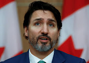 Canadian Prime Minister Justin Trudeau speaks at a news conference held to discuss the country's coronavirus disease response in Ottawa, Ontario, Canada on November 6, 2020. 