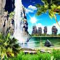 Tropical Waterfall Wallpaper