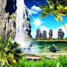 Tropical Waterfall Wallpaper icon