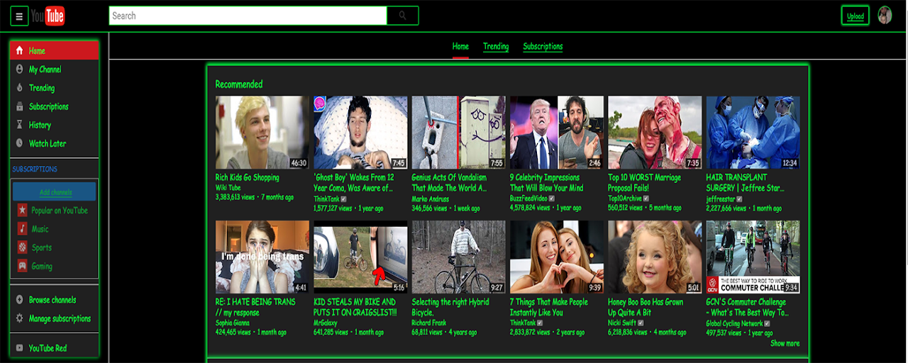 Black and Green YouTube Preview image 2