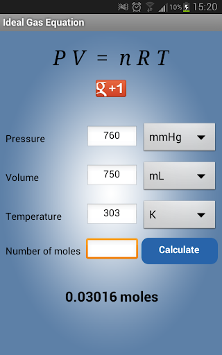 Ideal Gas equation