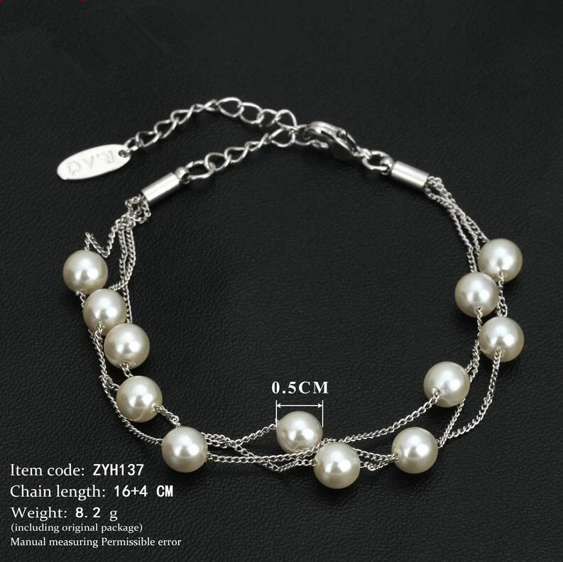La fiesta de oro del collar de la pulsera de perlas para mujeres, fiesta de regalo