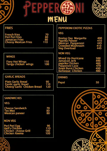 Pepperoni menu 