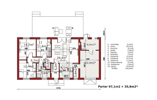 Nina 2 Nova D 37 Plus - Rzut parteru