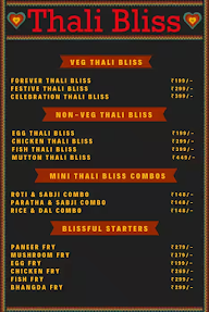 Thali Bliss menu 2