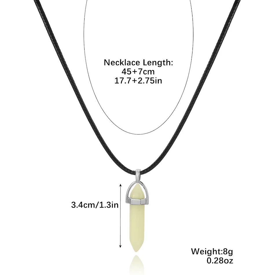 Colar feminino com pingente de pedra luminosa geométrica, acessório de moda que adiciona brilho e estilo a qualquer look, perfeito para mulheres.