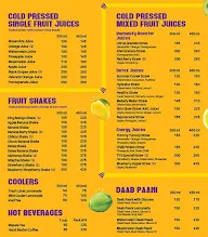 The Yellow Straw menu 1