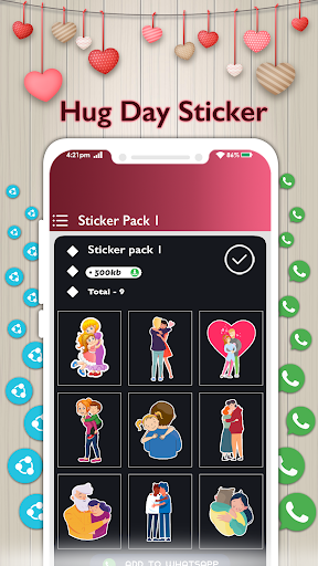 Hug Day Stickers For WhatsApp